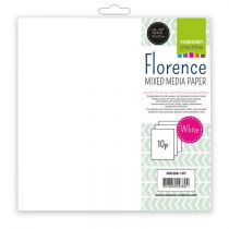 10 PAPIERS MIXED MEDIA FLORENCE 30.5 X 30.5 CM - 240 G