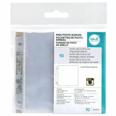 10 POCHETTES PERFOREES POUR ALBUM 10*10 CM 1 CASE