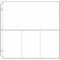 10 POCHETTES PERFOREES POUR ALBUM 30,5*30,5 CM 4 CASES