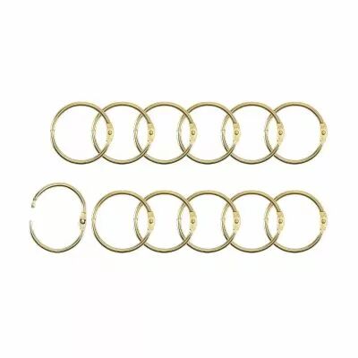 12 anneaux metal 32 mm - or
