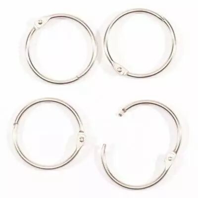 12 ANNEAUX METAL 38 MM - ARGENT