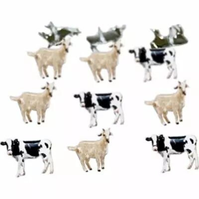 12 brads Stitched Flowers - Cow & Goat