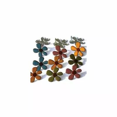12 brads Stitched Flowers - Fall
