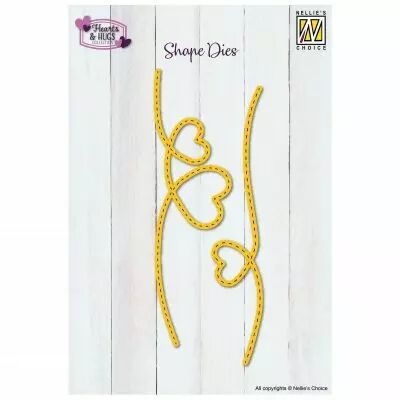2 dies Ligne Pointill� avec coeurs