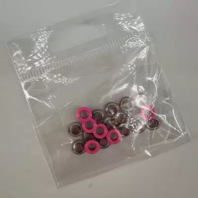 20 OEILLETS 8MM ROSE VIF