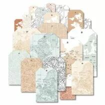 21 �tiquettes imprim�es Carte du monde HORIZONS