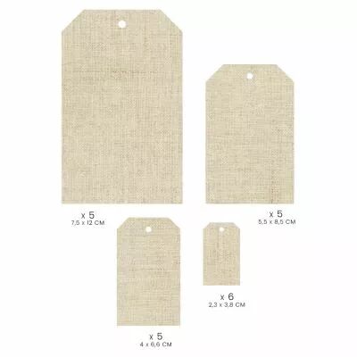 21 �tiquettes imprim�es Lin beige MURMURES
