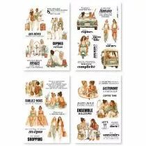 4 Planches Stickers copines voyageuses