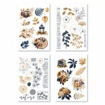 4 Planches Stickers GINKGO