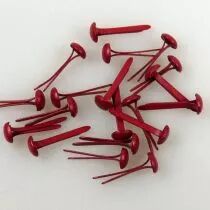 40 MINI BRADS 3MM CHRISTMAS RED