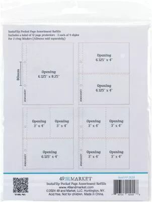 49 And Market Foundations Page Protectors 6\ X8\  12/Pkg