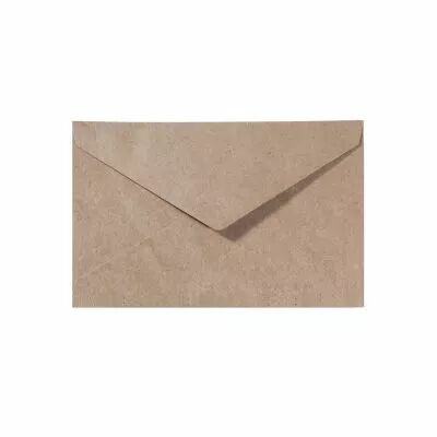 5 enveloppes 11,4x16,2 cm 120g kraft