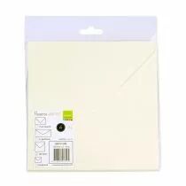 5 enveloppes 16X16 cm 120g ivoire