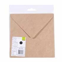 5 enveloppes 16X16 cm 120g kraft
