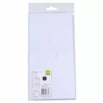 5 enveloppes 22,5X11,5 cm 120g blanc