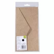 5 enveloppes 22,5X11,5 cm 120g kraft
