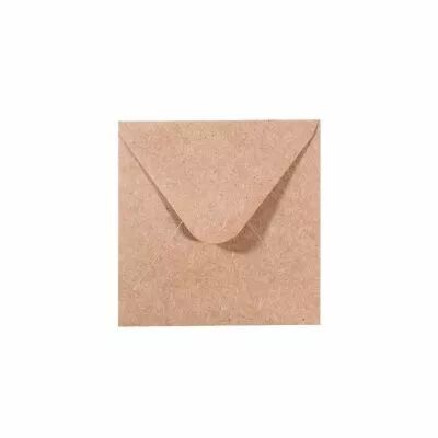 5 enveloppes 9,5X9,5 cm 120g kraft