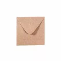 5 enveloppes 9,5X9,5 cm 120g kraft