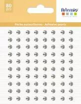 80 PERLES AUTOCOLLANTES - ARGENT