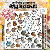 AALL and Create : 184 - 6\'x6\' Pochoir - Berry Shake