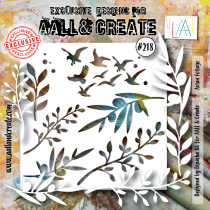 AALL and Create : 218 - 6\'x6\' Pochoir - Avian Foliage