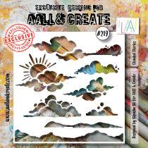 AALL and Create : 219 - 6\'x6\' Pochoir - Clouded Stories
