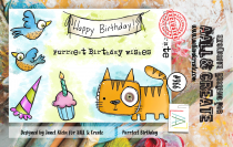 AALL and Create : 966 - A7 Tampons transparents - Purrfect Birthday