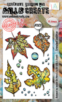 AALL and Create 1109 - A6 Stamp Set - Crunched Leafdrop
