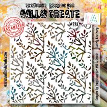 AALL and Create 228 - 6\'x6\' Stencil- Swirly Contrary