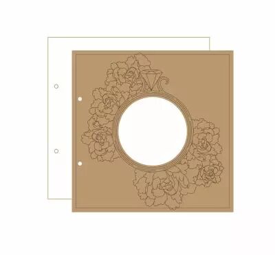 ALBUM 20 X 20 CM - ALLIANCE EVIDEE PIVOINE 