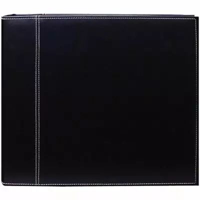 Album 3 anneaux D ring 12\ X12\  imitation cuir noir 