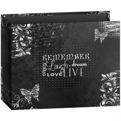ALBUM CARTON ANNEAUX EN D 12X12 NOIR
