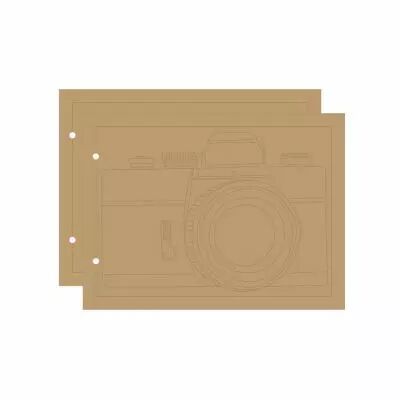 ALBUM DECOUPE 20*15 CM MDF APPAREIL PHOTO