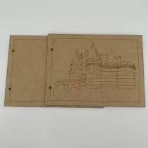 ALBUM DECOUPE 20*15 CM MDF CHATEAU DE NANTES