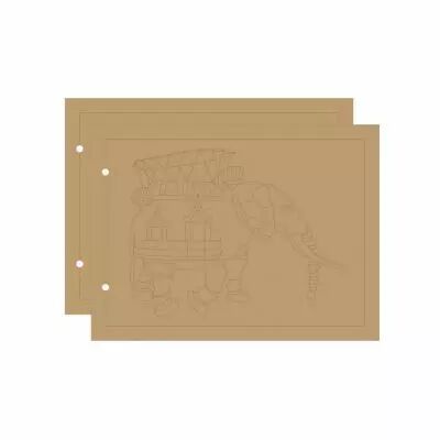 ALBUM DECOUPE 20*15 CM MDF ELEPHANT