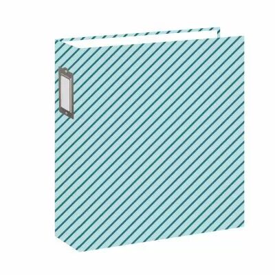 Album en carton 6x8 Wide Spine Denim Stripes