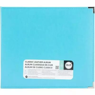 ALBUM FAUX LEATHER 3 RING BINDER 12x12 Aqua