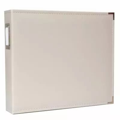 ALBUM FAUX LEATHER 3 RING BINDER 12x12 greige