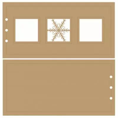 ALBUM HORIZONTAL 10 X 20 CM - 3 CARRES - FLOCON