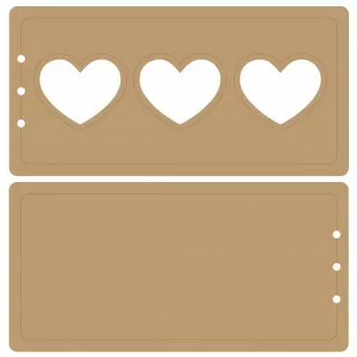 ALBUM HORIZONTAL 10 X 20 CM - 3 COEURS