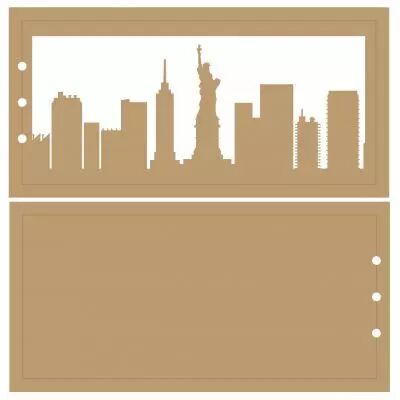 ALBUM HORIZONTAL 10 X 20 CM - 3 RECTANGLES - NEW YORK