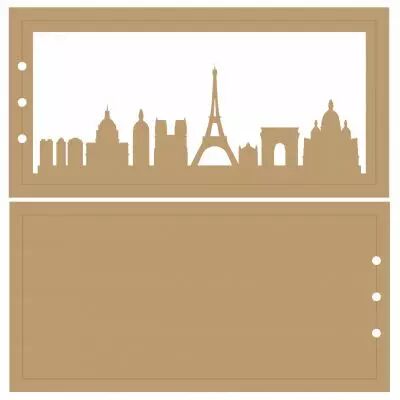 ALBUM HORIZONTAL 10 X 20 CM - 3 RECTANGLES - PARIS