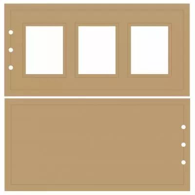 ALBUM HORIZONTAL 10 X 20 CM - 3 RECTANGLES