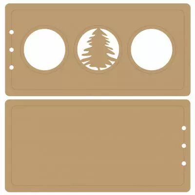 ALBUM HORIZONTAL 10 X 20 CM - 3 RONDS - 1 FEUILLE