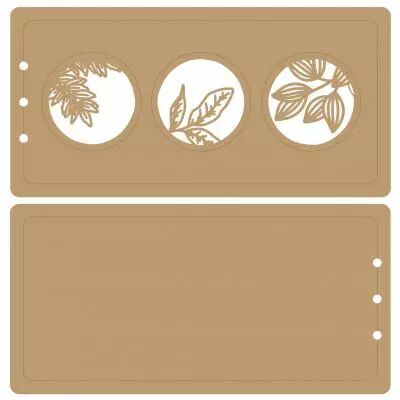 ALBUM HORIZONTAL 10 X 20 CM - 3 RONDS - 3 FEUILLES