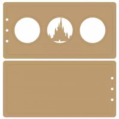 ALBUM HORIZONTAL 10 X 20 CM - 3 RONDS - CHATEAU