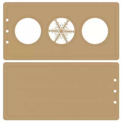 ALBUM HORIZONTAL 10 X 20 CM - 3 RONDS - FLOCON