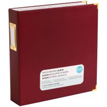 Album Paper Wrapped D-Ring 8.5\"X11\" Maroon