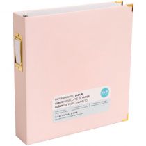 Album Paper Wrapped D-Ring 8.5\"X11\" Pink