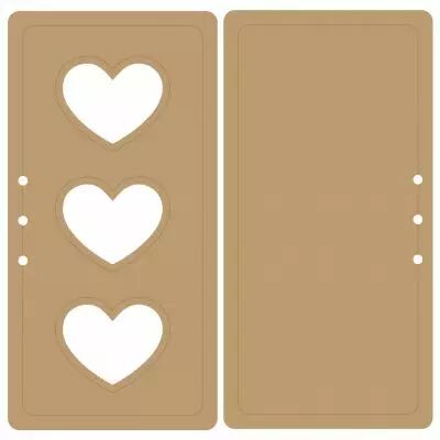 ALBUM VERTICAL 20 X 10 CM - 3 COEURS